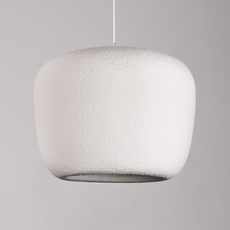 Wabi Sabi hanglamp Kumo Ø40 cm met steeneffect - wit