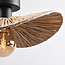 Plafondlamp Satu met gevlochten raffia papier Ø38 cm