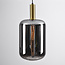 1-lichts hanglamp Sofito - zwart, goud en smoke glas