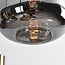 5-lichts hanglamp Cinque - zwart, goud en smoke glas