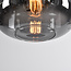 Plafondlamp zwart met smoke glas - Soli