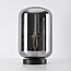 Moderne glazen tafellamp zwart met smoke glas - Solo