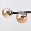 Design hanglamp  6-lichts met amber glas - Guadeloupe