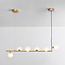 Design hanglamp Marcus 6-lichts L-vorm met melkwit glas