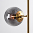 Design hanglamp Ferron 4-lichts smoke glas - smoke en goud