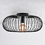 1-lichts plafondlamp Metal - zwart metaal