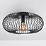 1-lichts plafondlamp Metal - zwart metaal