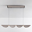 3-staps dimbare design hanglamp Mirai - geborsteld grijs met geïntegreerde LED