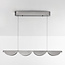 3-staps dimbare design hanglamp Mirai - geborsteld grijs met geïntegreerde LED