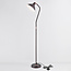 Staande lamp met kantelbare kap - Freddie - koffiebruin