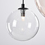 6-lichts hanglamp Lumora - smoke, amber en transparant glas