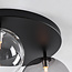 Plafondlamp Lumose 3-lichts - amber, smoke en transparant glas