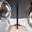 Plafondlamp Lumose 5-lichts met diverse glazen bollen