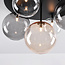 Plafondlamp Lumose 5-lichts met diverse glazen bollen