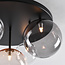 Plafondlamp Lumose 5-lichts met diverse glazen bollen
