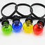 Complete prikkabel set met 4 kleuren LED lampen met grote kap