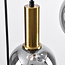 5-lichts hanglamp Imme - goud en smoke glas