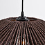 Hanglamp Osaka van handgevlochten touw - chocolade bruin