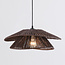 Hanglamp Osaka van handgevlochten touw - chocolade bruin