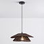 Hanglamp Osaka van handgevlochten touw - chocolade bruin