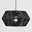 Hanglamp Nara van handgevlochten touw - zwart