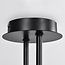 4-lichts plafondlamp Nymo - zwart en marmerlook