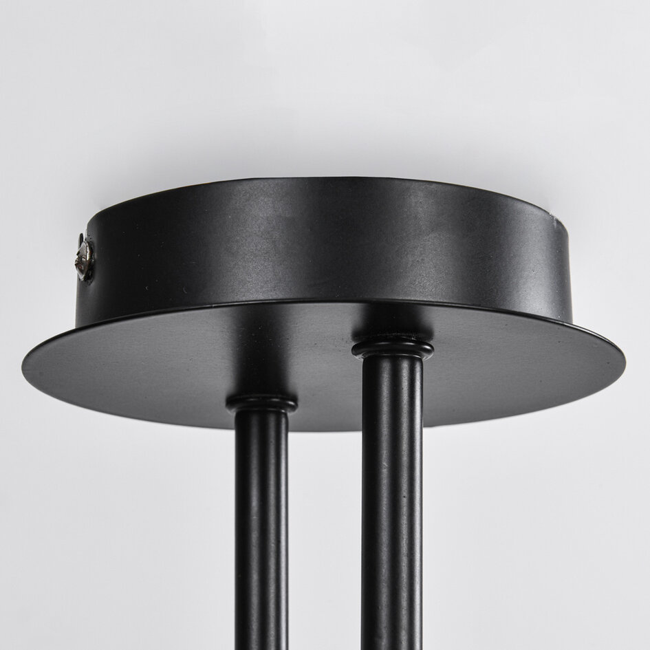 4-lichts plafondlamp Nymo - zwart en marmerlook