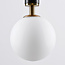 Hanglamp Lennard 4-lichts met melkwitte glazen bollen - zwart