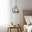 Hanglamp Johnny met geribbeld smoke glas