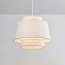 Japandi hanglamp Vilo - wit stof