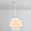 Japandi hanglamp Vilo - wit stof