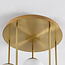 Ronde plafondlamp goud met melkwit glas, 5-lichts - Carat