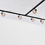 Modern 1-fase railsysteem van 1,5 meter met Juna amber spots - plafondlamp