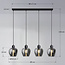 4-lichts hanglamp met smoke glas - Sanford