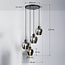 Hanglamp Raleigh 4-lichts met smoke glas