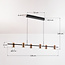 Hanglamp Kyo, 6-lichts - zwart met goud
