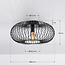 1-lichts plafondlamp Metal - zwart metaal