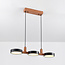 Design hanglamp met geïntegreerde LEDs zwart met hout - Aristo