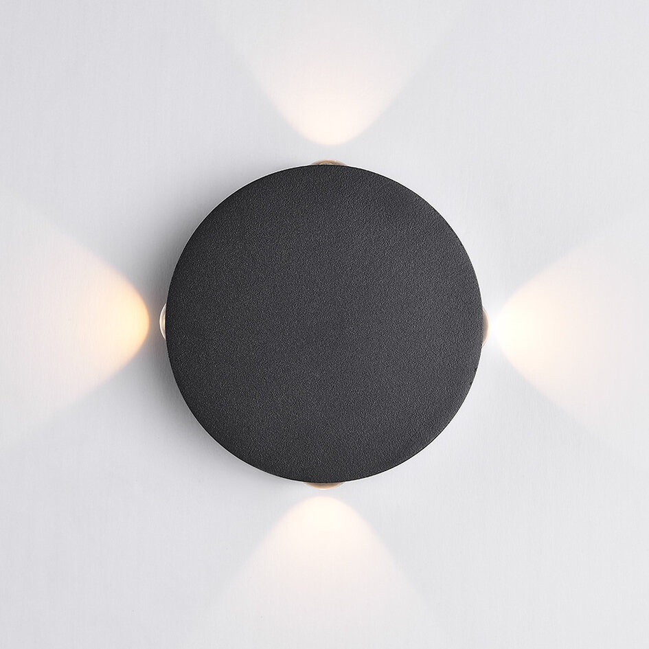 Industriële wandlamp Marine - zwart