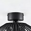 Zwarte plafondlamp Woven van gevlochten touw