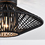 Zwarte plafondlamp Woven van gevlochten touw