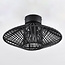 Zwarte plafondlamp Woven van gevlochten touw