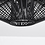 Buitenlamp Woven in zwart gevlochten touw, IP54