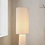 Moderne vloerlamp Lumo in Japandi stijl wit - stof