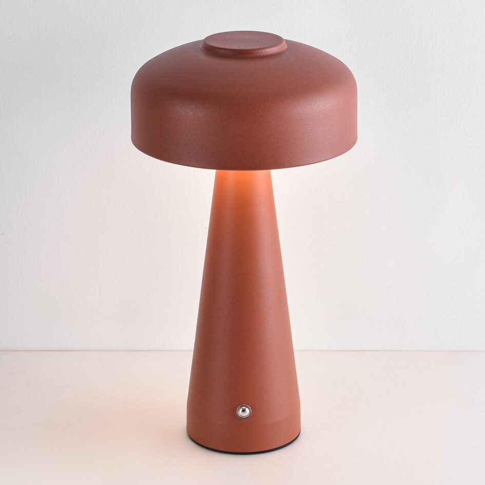 Oplaadbare mushroom lamp Soma met touch dimmer en aanpasbare kleurtemperatuur