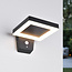 Moderne solar wandlamp buiten met sensor Pablo - zwart