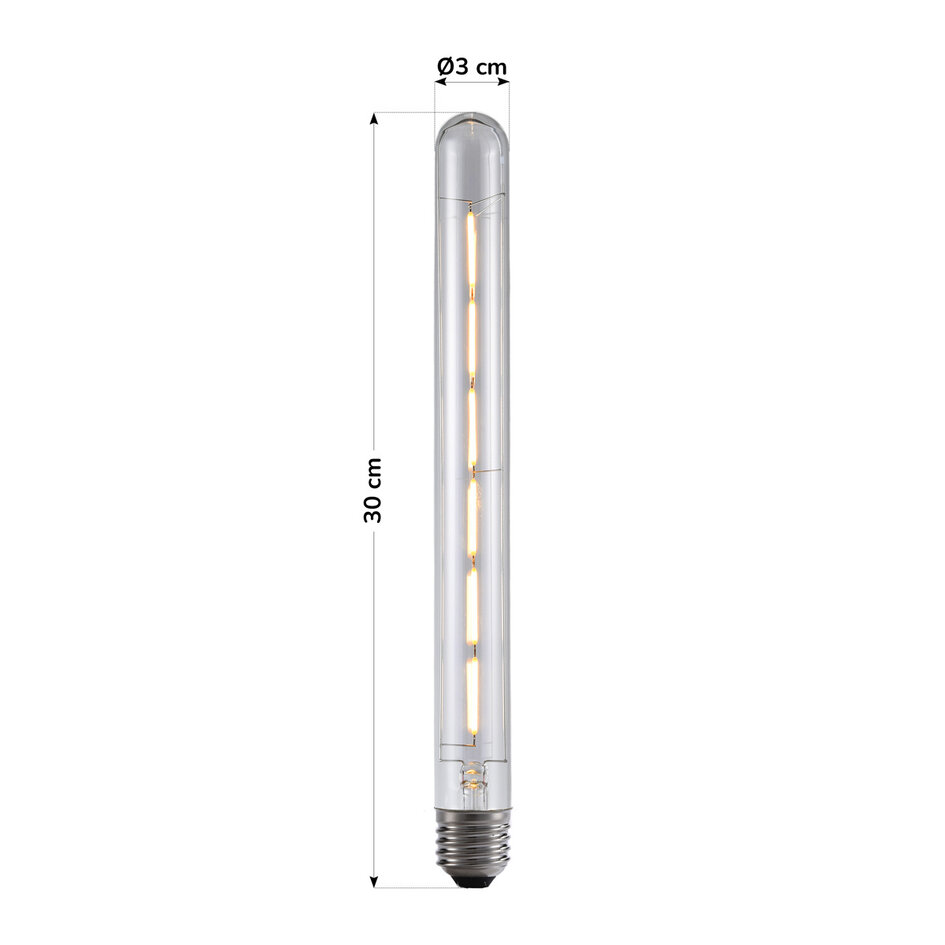 E27 buislamp LED dimbaar helder 6 watt 30 cm (2700K)
