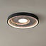 Moderne plafondlamp Cercul in zwart met grijs steeneffect