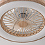 Plafondventilator Starry met aanpasbare kleurtemperatuur en stereffect - houtlook