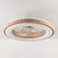 Plafondventilator Starry met aanpasbare kleurtemperatuur en stereffect - houtlook
